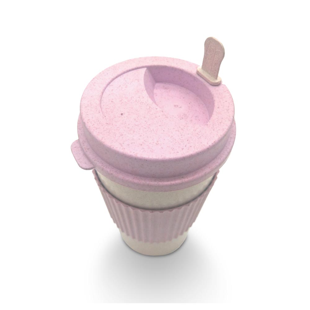 Wheat Straw Mugs with Silicone Lid